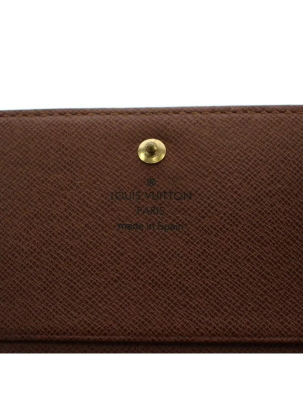 Louis Vuitton Portefeuille Tresor Monogram Wallet Bifold Coin Purse Brown